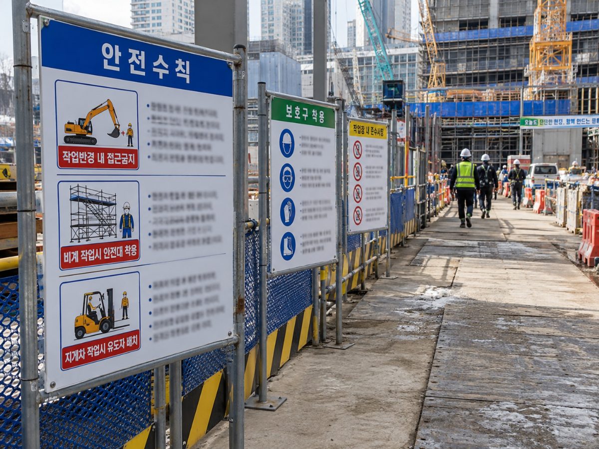 안전수칙 표지판 사진 2