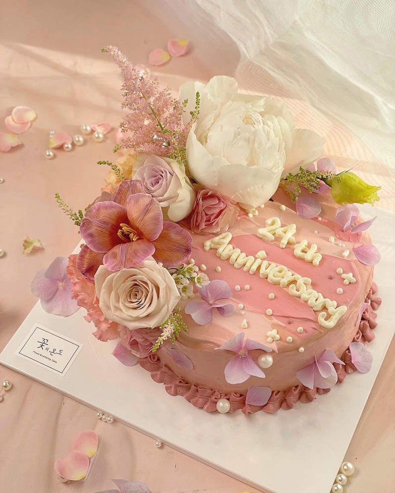 디너의여왕 - [서울 종로구] 꽃의온도 생화케이크 3차