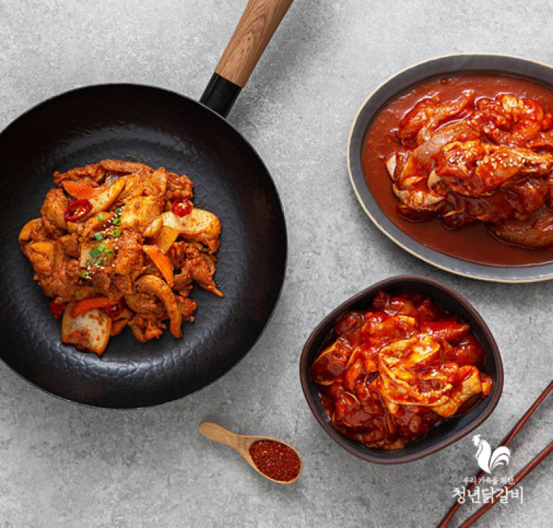 디너의여왕 - [춘천청년닭갈비] 양념 닭갈비 택배 밀키트 1kg 1차